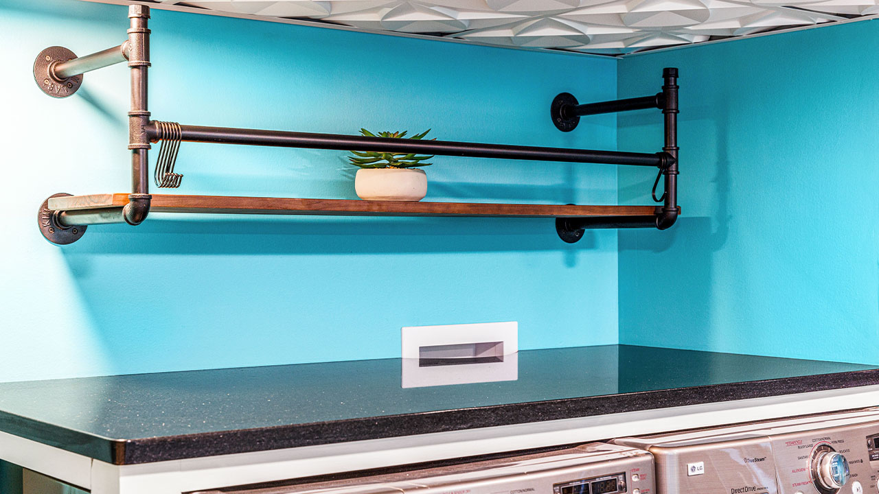 Basement washing machine renovation